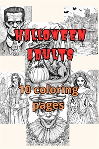 Halloween per adulti - 10 immagini da colorare di Halloween per adulti)